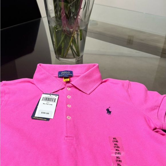 Polo Ralph Lauren Pink Kids Extra Large Shirt (16) - Picture 5 of 8